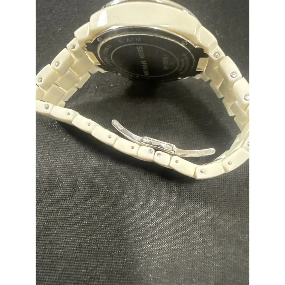 WOMENS MICHAEL KORS RUNWAY MK-5079 MOP DIAL NEW BATTERY 5.5-5.75” BAND (B29)
